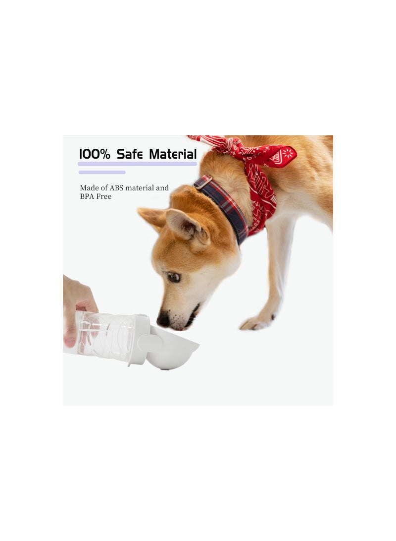 SYOSI Portable Dog Water Bottle 3 In 1 Multifunctional Puppy Water Dispenser with Water Bowl and Poop Bag for Walking Hiking and Traveling Bpa Free Dishwasher Safe Silica Gel Seal Ring Design - Image 2