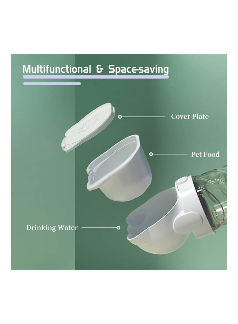 SYOSI Portable Dog Water Bottle 3 In 1 Multifunctional Puppy Water Dispenser with Water Bowl and Poop Bag for Walking Hiking and Traveling Bpa Free Dishwasher Safe Silica Gel Seal Ring Design - Image 5