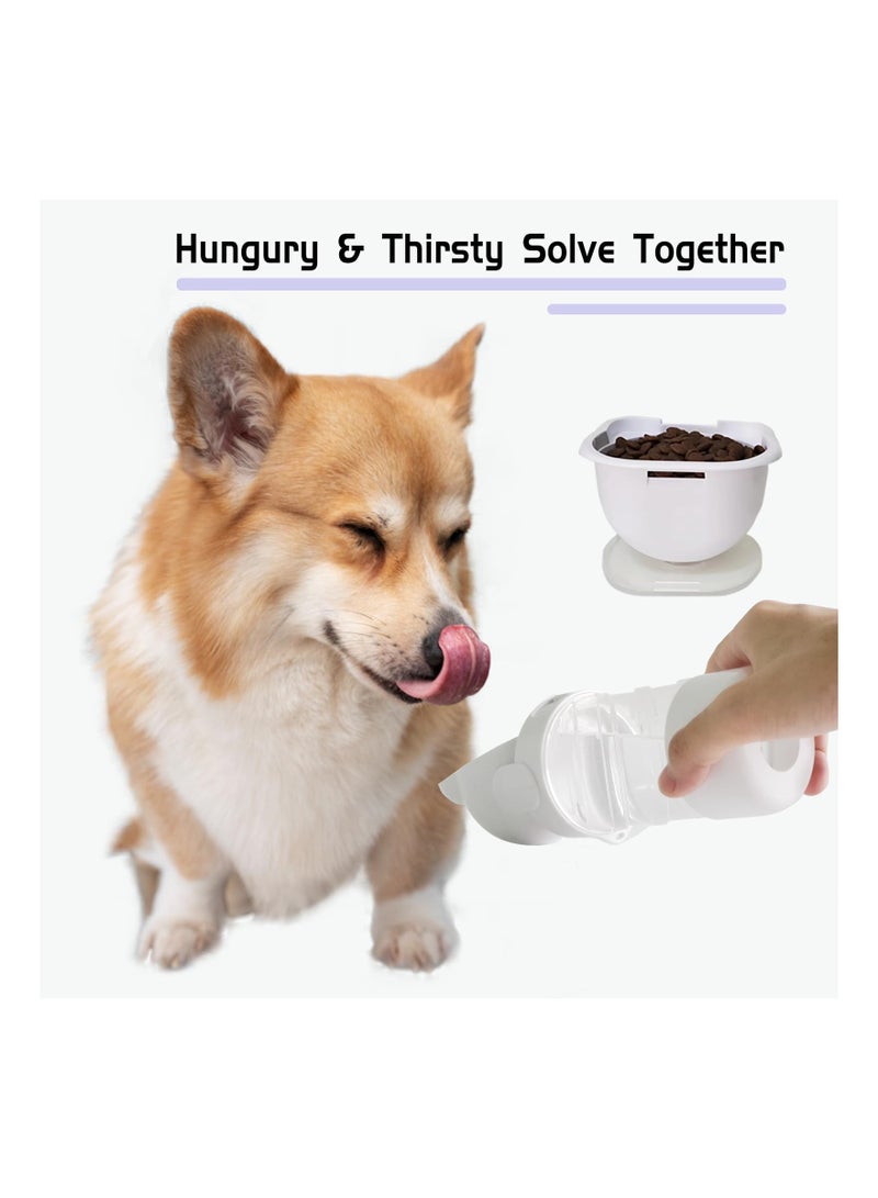 SYOSI Portable Dog Water Bottle 3 In 1 Multifunctional Puppy Water Dispenser with Water Bowl and Poop Bag for Walking Hiking and Traveling Bpa Free Dishwasher Safe Silica Gel Seal Ring Design - Image 3