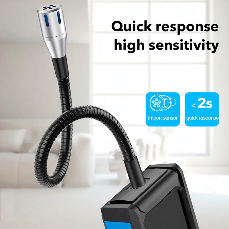 Handheld Combustible Gases Leak Detector Natural Gases Leakage Tester Portable Combustible Gases Concentration Analyzer Meter with Temperature Test and Sound Light Alarm Function - Image 4