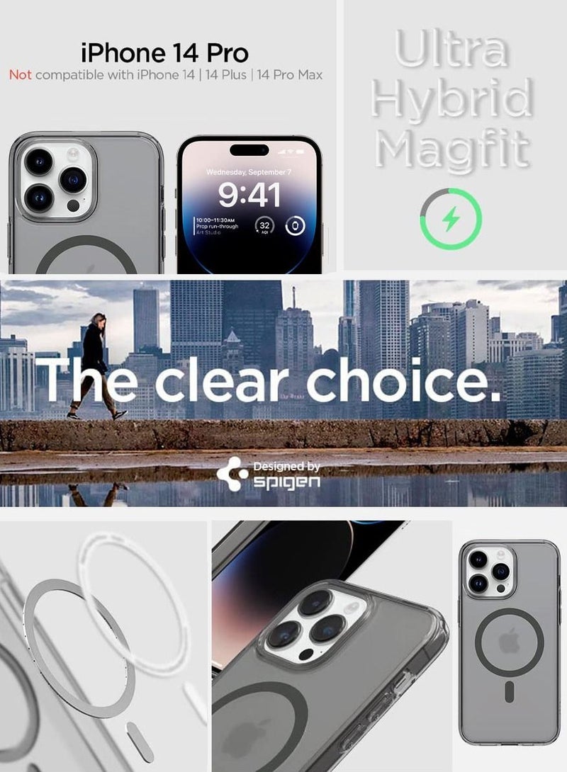 Spigen Ultra Hybrid Mag iPhone 14 Pro Case Cover with Magsafe - Frost Black  - Image 2