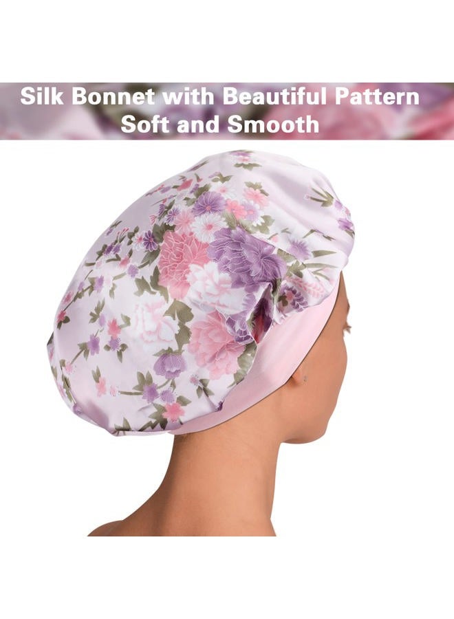 Roybens Satin Bonnet Hair Bonnet for Sleeping- 4 Pack Large Silk Bonnets for Black Women with Elastic Soft Band for Hair Care - Image 3