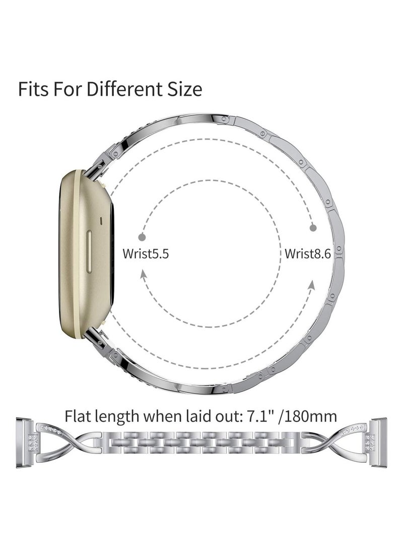 FITME Metal Replacement Band for Fitbit Versa 3/Versa 4/ Fitbit Sense/ Sense 2 Watches - Image 4