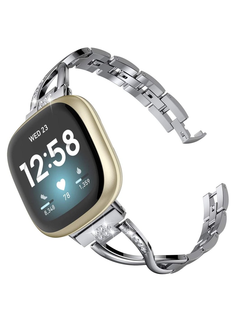 FITME Metal Replacement Band for Fitbit Versa 3/Versa 4/ Fitbit Sense/ Sense 2 Watches - Image 2