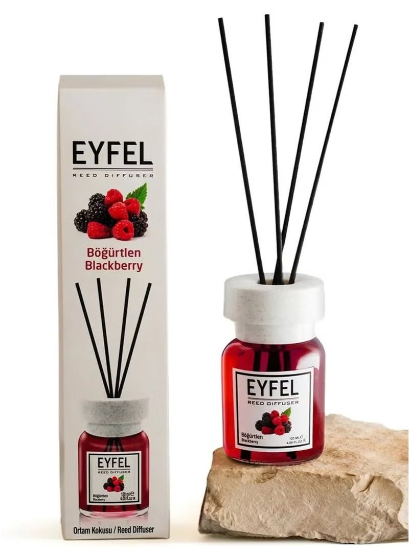 EYFEL Blackberry Reed Diffuser Set – 120ML Premium Long-Lasting Home Fragrance with Elegant Diffuser Sticks for Bathrooms, Living Spaces, Offices, Shops & Showrooms  - Image 1