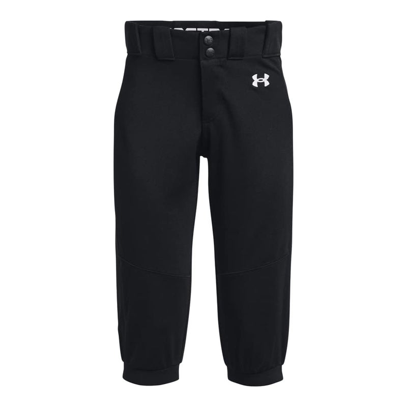 Under Armour Girls Utility Softball Pants 22, (001) Black / / White, Large - Image 5