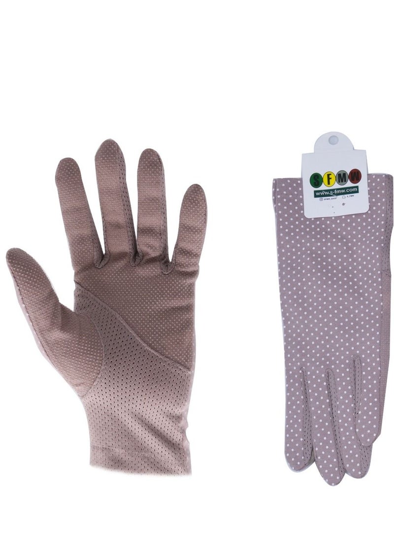 SFMW Pair Women Sun Protective UV Protection Summer Sunblock Touchscreen Gloves for Driving Riding - Image 1