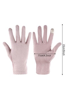 SFMW Pair Women Sun Protective UV Protection Summer Sunblock Touchscreen Gloves for Driving Riding  - Image 2