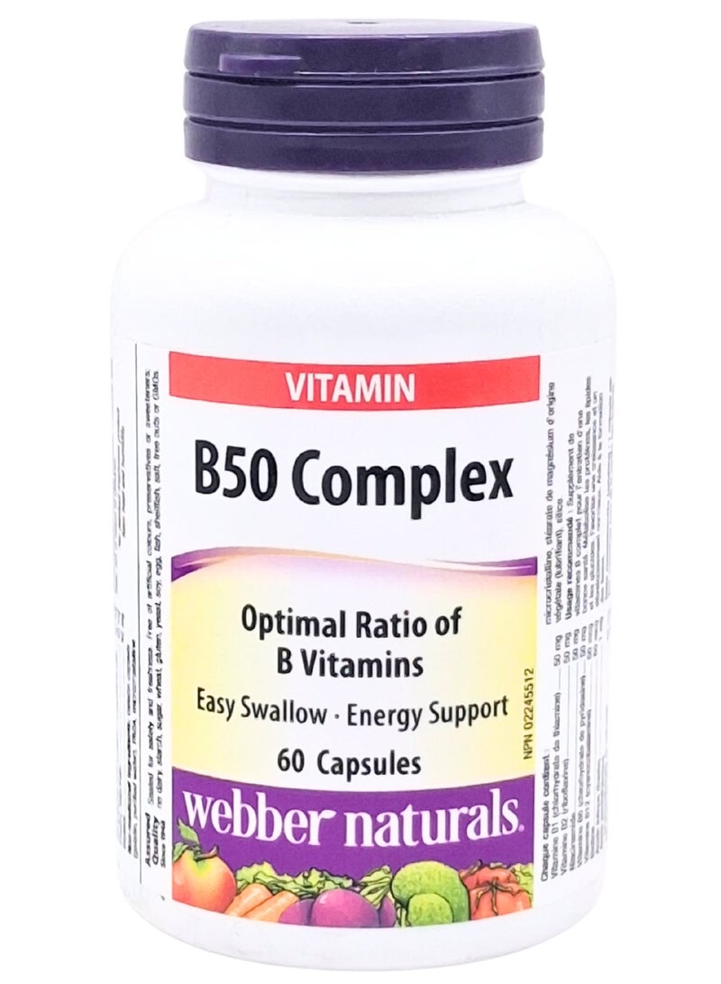 ويبر ناتشورالز بي 50 كومبلكس 50 مجم كاب 60 قرص