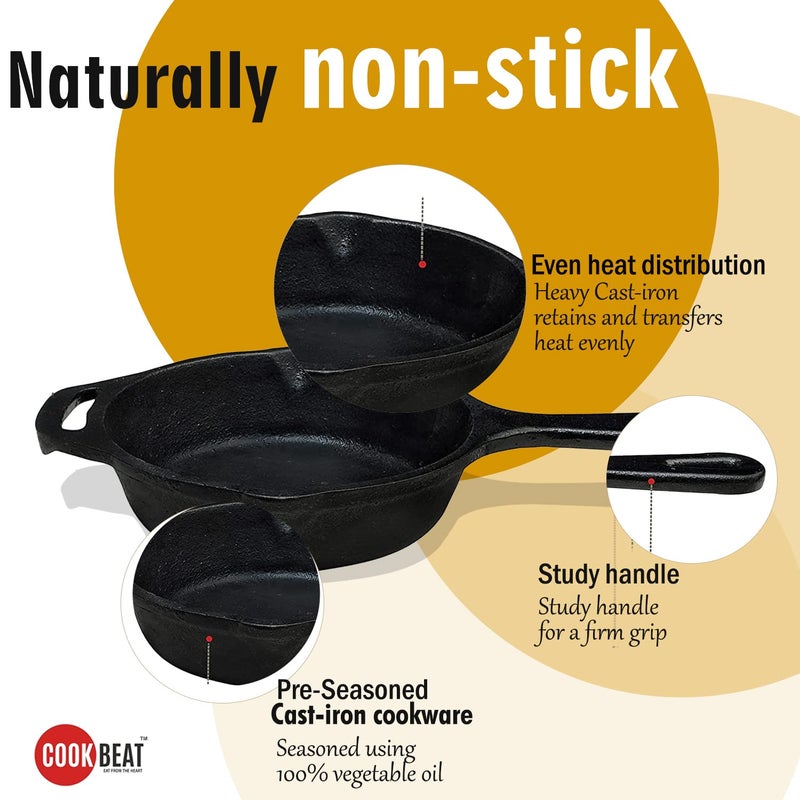 COOKBEAT مقلاة كاست آيرون 6 إنش من كوك بيت - Image 4