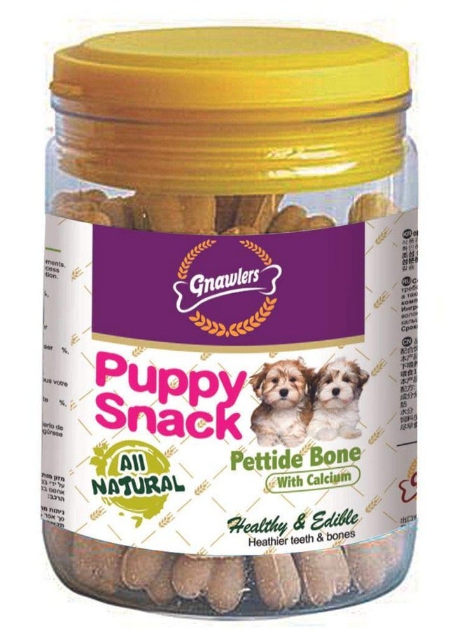 Gnawlers - Gnawlers Puppy Snacks Pettide Bone Jar, 180 g - Image 1