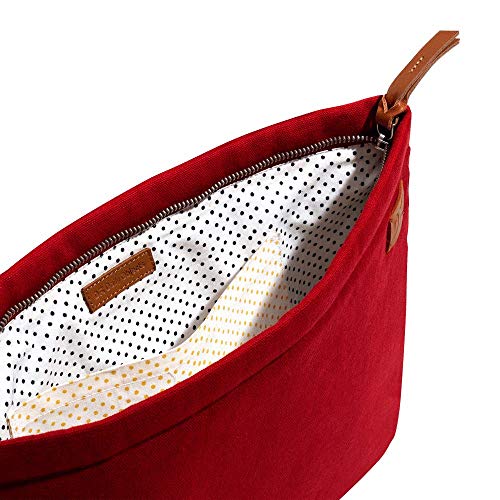 DailyObjects Solid Crimson Red Skipper Sleeve for MacBook Air/Pro 13 Inch | Stylish Durable Poly Cotton Canvas Material for Laptops & iPads | Zip Closure & Soft Cotton Inner Lining - Image 5