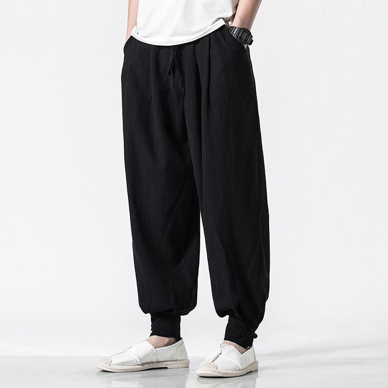 Monk Pants Leggings-Free Men'S And Women'S Cotton And Linen Monk Loose Monk Pants Nieve Lou Shi Zen Pants Long Pants - Image 5