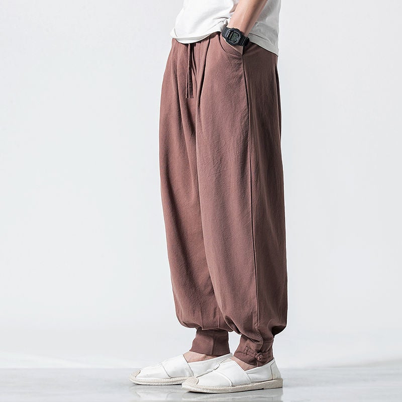 Monk Pants Leggings-Free Men'S And Women'S Cotton And Linen Monk Loose Monk Pants Nieve Lou Shi Zen Pants Long Pants - Image 4