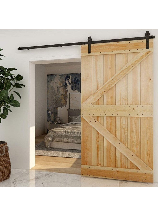 CCJH CCJH 7FT Heavy Duty Sturdy Sliding Barn Door Hardware Kit -Smoothly and Quietly -Easy to Install Fit 42" Wide Door Panel (Basic Roller Hanger)  - Image 3