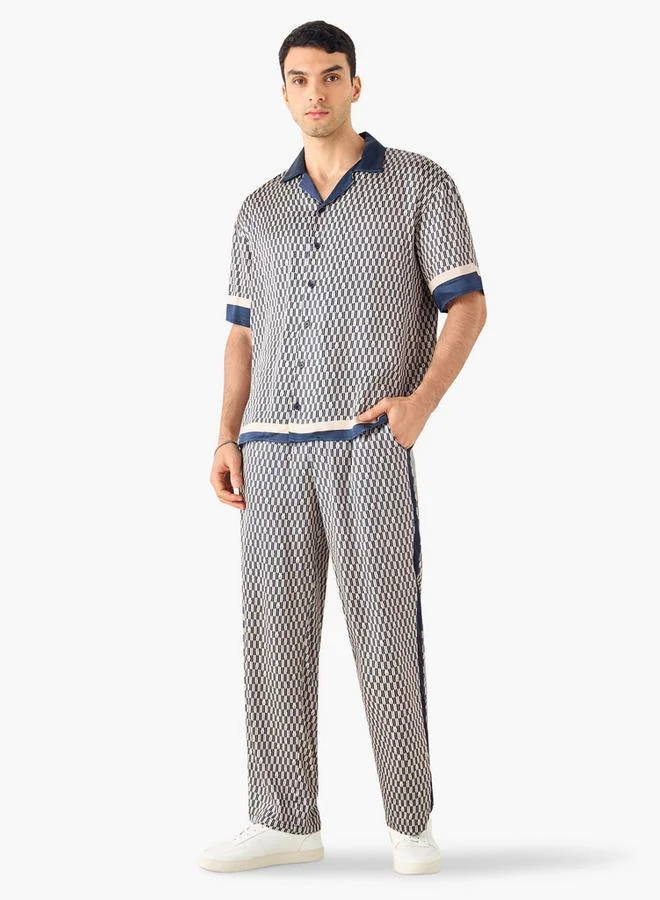 Emperor Emperor Printed Flexi Waist Pants with Elasticated Waistband