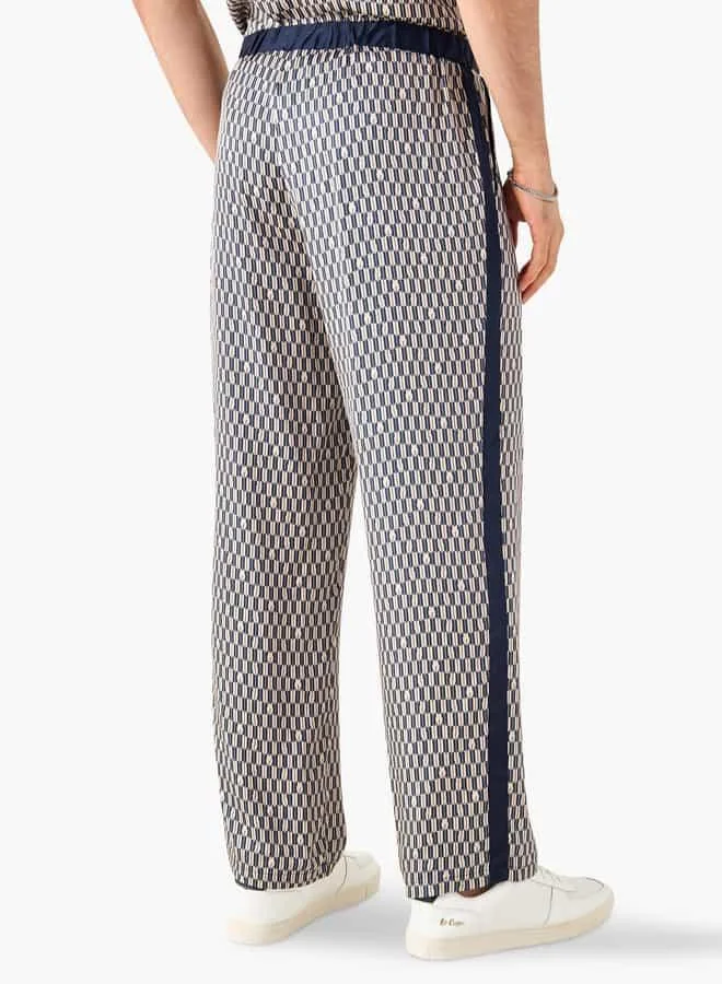 Emperor Emperor Printed Flexi Waist Pants with Elasticated Waistband