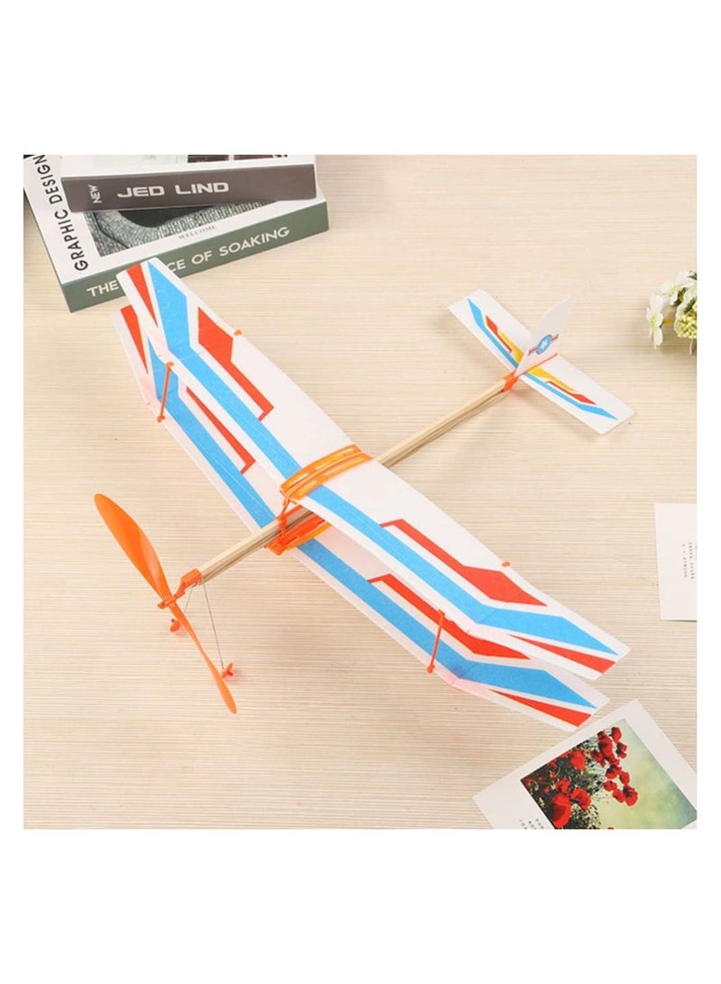 SYOSI Rubber Band Airplane Toys, SYOSI  Aircraft Model Toys Flying Glider Plane Helicopter, DIY Hand Launch Throwing Airplane Model Foam Plane Flying Toy Indoor Outdoor for Kids Children (Random Pattern) - Image 2