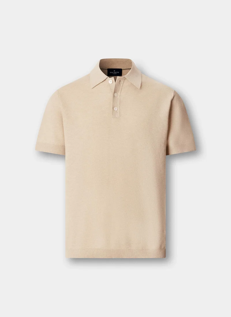 هاكيت Classic Fit Short Sleeve Knit  Polo