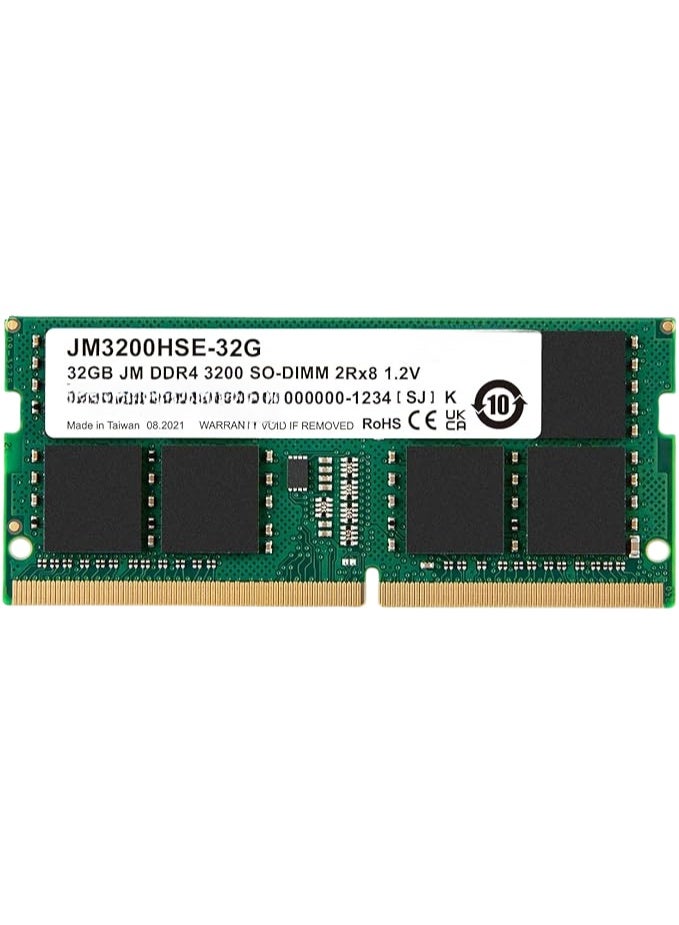 32GB DDR4 3200MHz SO-DIMM Laptop RAM Memory Upgrade Module High Performance 1.2V CL22 2Rx8 Non-ECC Unbuffered Notebook Memory - Image 1