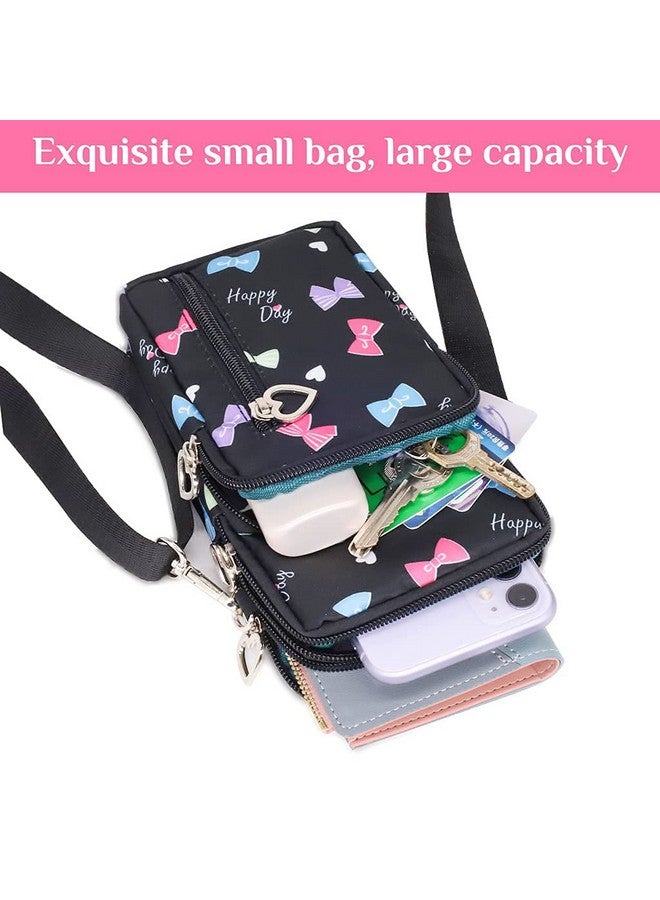 PALAY حقائب صغيرة متقاطعة متعددة الوظائف من PALAY® 3 طبقات مع نمط قوس لحقيبة كتف للنساء والفتيات تستوعب الهواتف أقل من 7.2 بوصة - Image 3