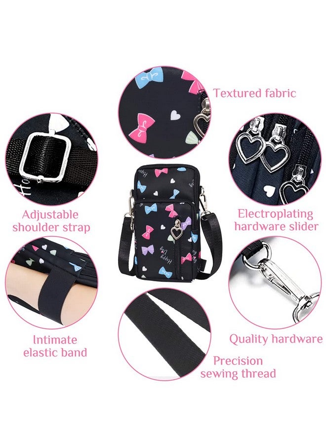 PALAY حقائب صغيرة متقاطعة متعددة الوظائف من PALAY® 3 طبقات مع نمط قوس لحقيبة كتف للنساء والفتيات تستوعب الهواتف أقل من 7.2 بوصة - Image 2