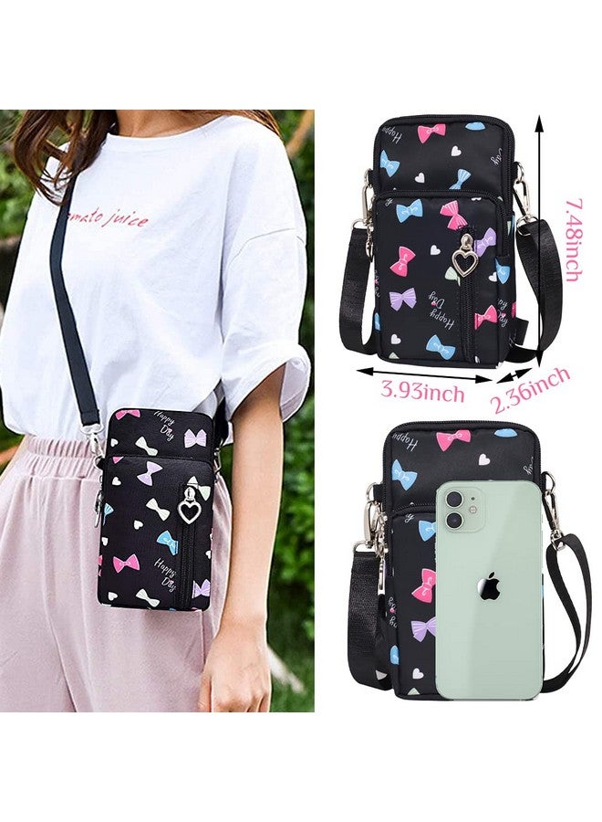 PALAY حقائب صغيرة متقاطعة متعددة الوظائف من PALAY® 3 طبقات مع نمط قوس لحقيبة كتف للنساء والفتيات تستوعب الهواتف أقل من 7.2 بوصة - Image 5