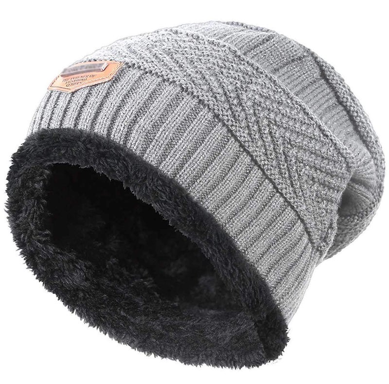HINDAWI Kids Winter Knit Beanie Hat Warm Snow Hats Children Slouchy Skull Cap for Girls Boys (5-14 Years) - Image 1