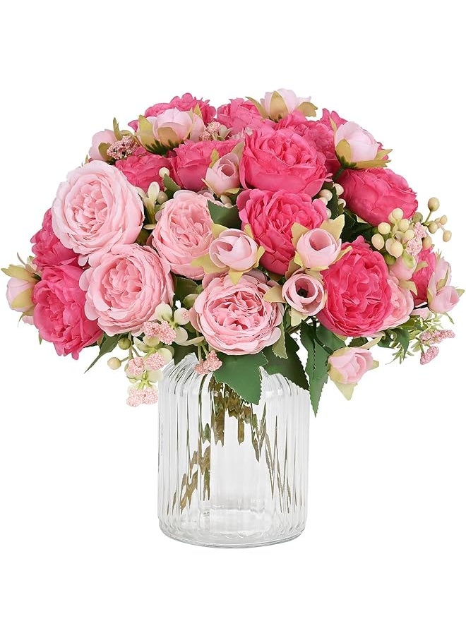 erorex Artifcial Flowers Peonies 2 Bundles Fake Peony Bouquet For Decoration Peony Flowers Arrangements Table Centerpieces Wedding Bouquets For Party Home Decoration Indoor  - Image 1