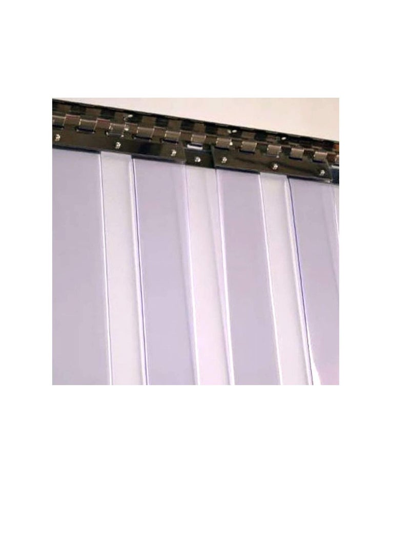 PVC Strip Curtains Stainless Steel Rod for Walking in The Climate in Which The Refrigerator is Pollution Control Freezers Door Clean Room Warehouses, Pet Access Doors (1 Meter, Steel Rod) - Image 1