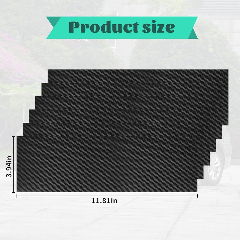 BLAKAYA Compatible with Carbon Fiber Vinyl Wrap 11.8" x 4" Chevy Bowtie Emblem Wrap Kit with Spatula and Cutter 6 Pcs Universal Black Logo Overlay - Image 3