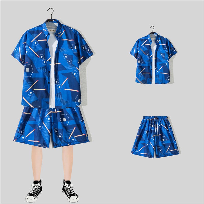 Short-Sleeved Floral Shirt Hainan Island Beach Wear Sanya Hawaiian Style Thailand Travel Male Couple Summer Thin Suit - Image 1