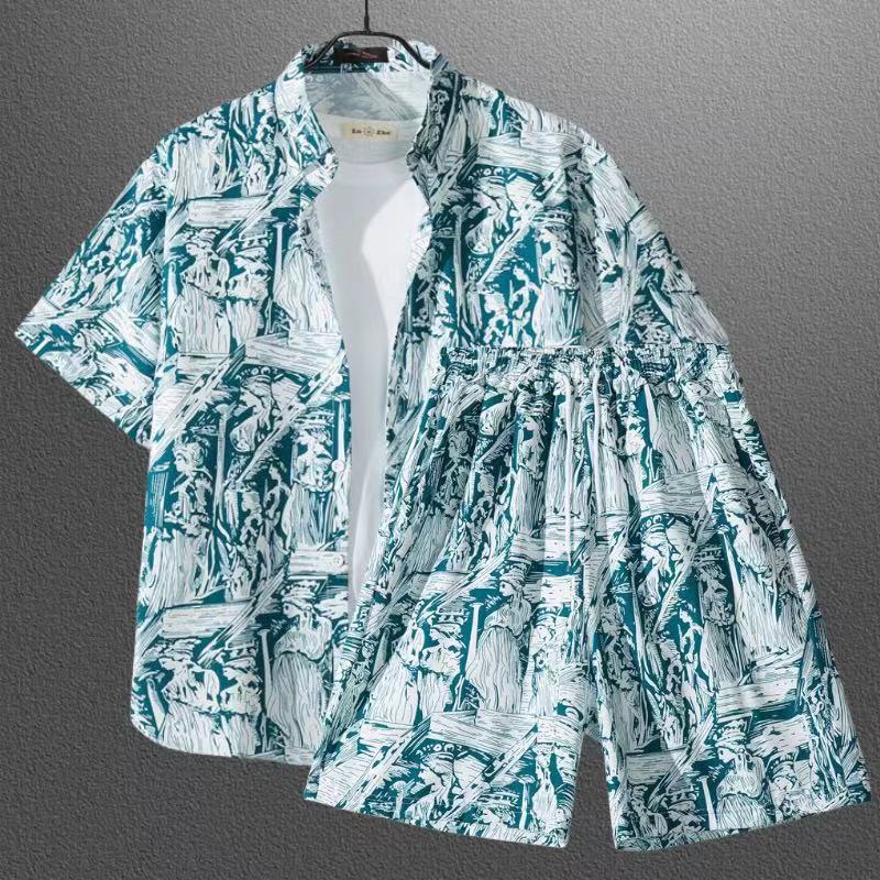 Short-Sleeved Floral Shirt Hainan Island Beach Wear Sanya Hawaiian Style Thailand Travel Male Couple Summer Thin Suit - Image 3