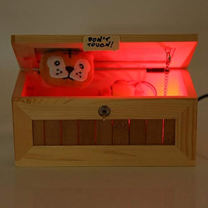 YDuupxe Stress Relief Wooden Tiger Box Toy, Wooden Box Toy, Electronic to Release Stress - Image 5