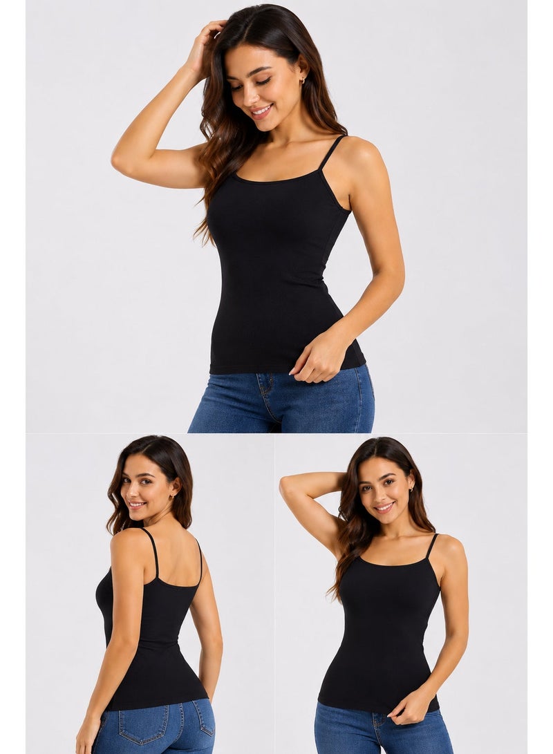 Cotton Basic Spaghetti Strap Camisole Top for Women - Image 1