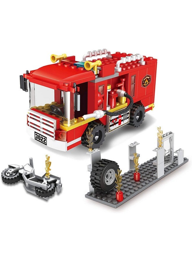 City 2in1 Rescue Fire Truck Creative Construction Games Gift for Kids Age 6-12, 184 Pieces