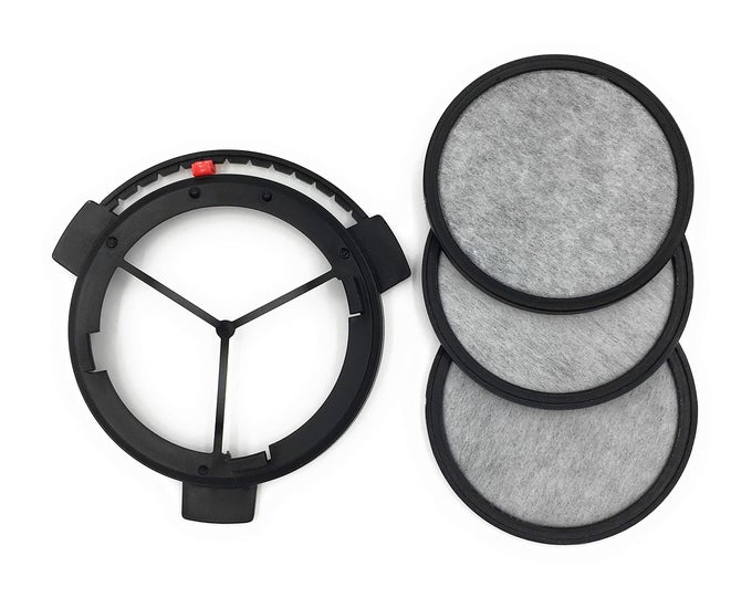 WATER FILTER DISCS AND HOLDER FRAME COMPATIBLE WITH MR COFFEE BREWERS REPLACEMENT DISPOSABLE ACTIVATED CARBON DISK FILTER AND HOLDER FRAME FOR MR COFFEE COFFEE MAKERS1 HOLDER 3 DISKS