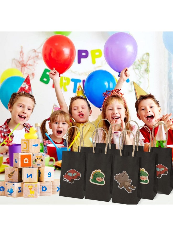 Poever Small Kraft Paper Bags 25 Pack Mini Black Paper Bags 3.5X2.4X6.7 Small Gift Bags With Handles Bulk For Party Favor Small Business - Image 5