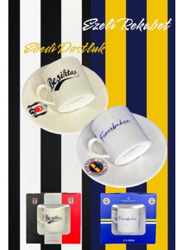 Fenerbahçe-Beşiktaş Licensed Coffee Cup Set in Special Box, Father's Day Gift