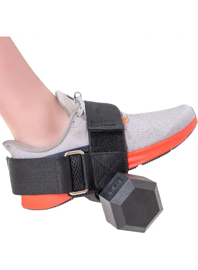 Black Ankle Weight Lifting Strap Set Adjustable Dumbbell Foot Attachment 2 Pair - Image 2