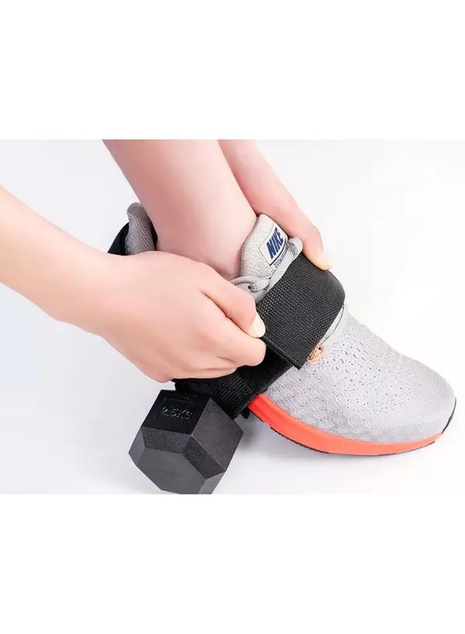 Black Ankle Weight Lifting Strap Set Adjustable Dumbbell Foot Attachment 2 Pair - Image 5