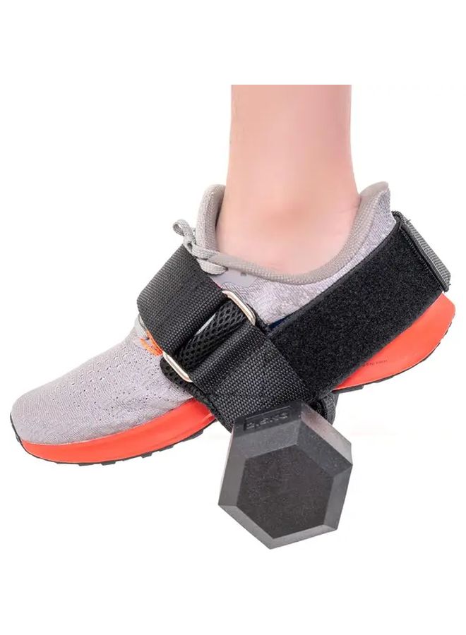 Black Ankle Weight Lifting Strap Set Adjustable Dumbbell Foot Attachment 2 Pair - Image 3