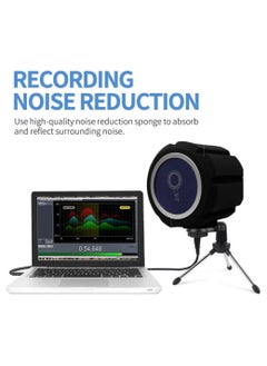 SYOSI Microphone Isolation Ball Shield - Acoustic for Record Studios -MicProfessional Noise Cancellation with Pop Filter and High-Density Sound Absorbing Foam - Reflection reducing soundproof Cover Foam  - Image 3