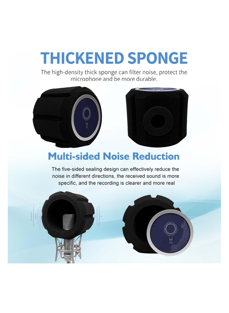 SYOSI Microphone Isolation Ball Shield - Acoustic for Record Studios -MicProfessional Noise Cancellation with Pop Filter and High-Density Sound Absorbing Foam - Reflection reducing soundproof Cover Foam - Image 4