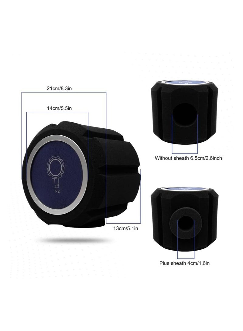 SYOSI Microphone Isolation Ball Shield - Acoustic for Record Studios -MicProfessional Noise Cancellation with Pop Filter and High-Density Sound Absorbing Foam - Reflection reducing soundproof Cover Foam - Image 5