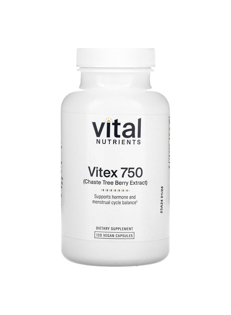 Vital Nutrients Vitex 750, 750 mg, 120 Vegan Capsules
