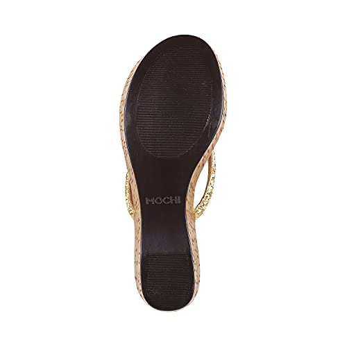 Mochi Womens Synthetic Gold Slip Ons (Size (7 UK (40 EU)) - Image 4