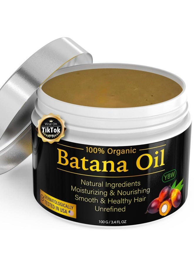 YBW Raw Batana Oil for Hair Growth by Dr. Sebi Organic Raw Honduras Oil Paste, 100% Pure and Natural, Botana Prevents Hair Loss, Eliminates Split Ends for Men & Women - Image 1