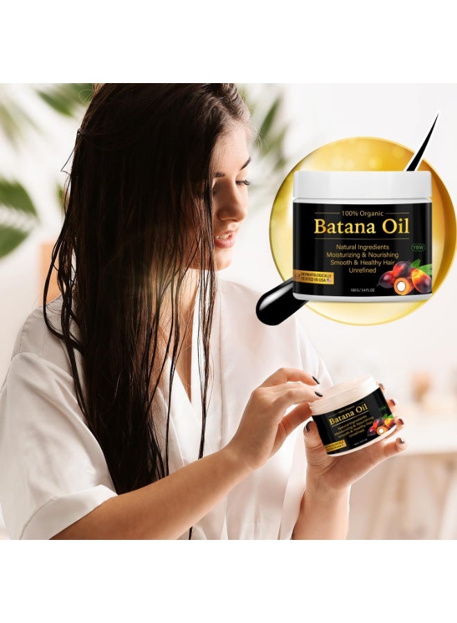 YBW Raw Batana Oil for Hair Growth by Dr. Sebi Organic Raw Honduras Oil Paste, 100% Pure and Natural, Botana Prevents Hair Loss, Eliminates Split Ends for Men & Women - Image 2
