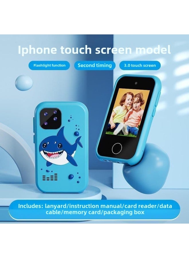 Batch S1/S2 Children's Mobile Phone Camera Front And Rear Double Camera-Body Color:Blue-on Version + 64g Memory Card - Image 2